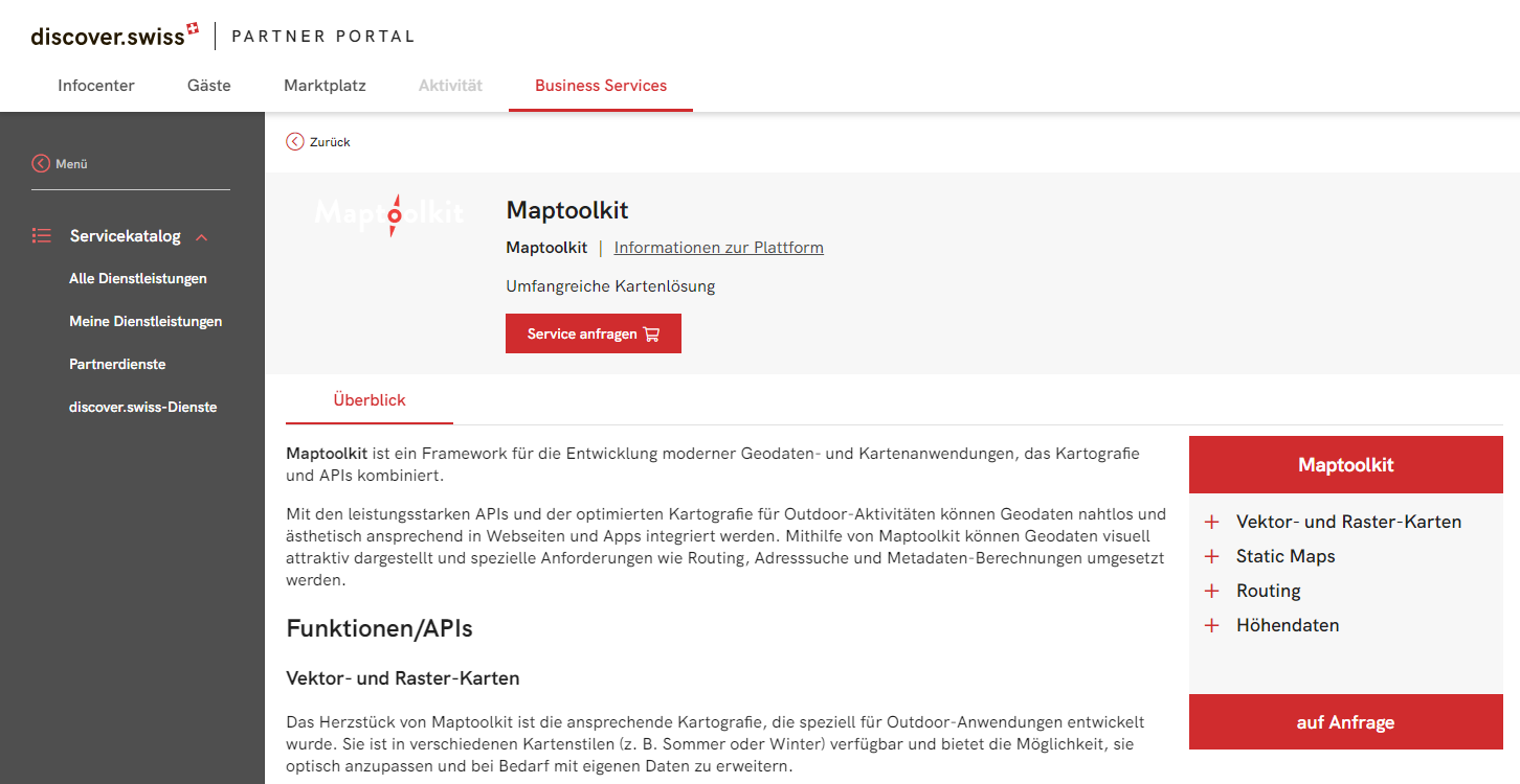 Neuer Business Service Maptoolkit